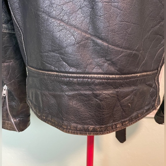 Wilson Black Leather Motorcycle Jacket - Picture 9 of 11